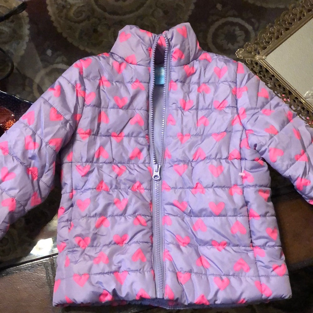 Lightening bug girls puffer jacket